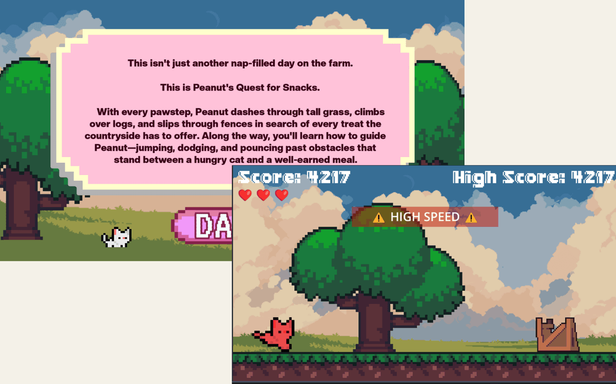 Paw-Sprint: The Hungry Cat's Dash