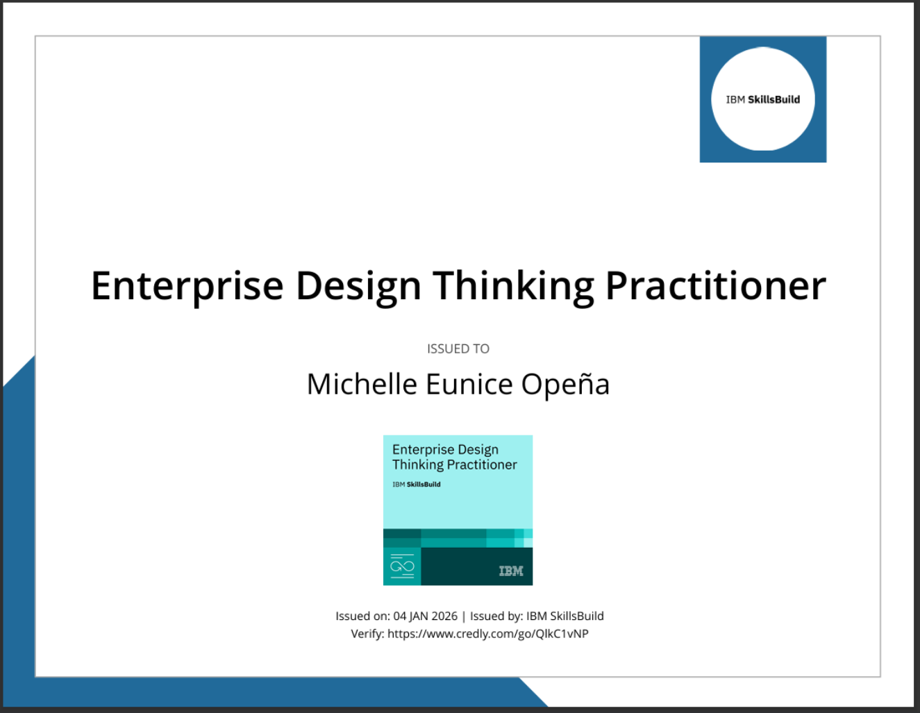 Enterprise Design Thinking Practitioner – IBM SkillsBuild